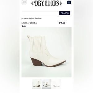 Dry Goods White Cowgirl Boots - Size 7